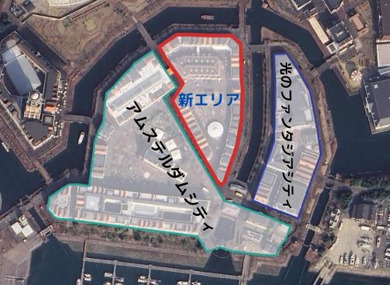 ミッフィー新エリア建設予定地の構成マップ