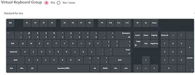 キーボードの画面